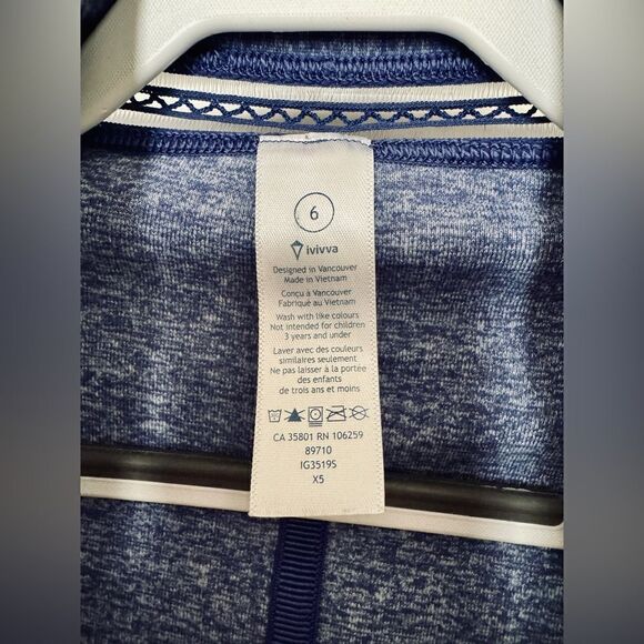 Ivivva Lululemon Own the Move Twist Wrap Long Sleeve Shirt Girls Purple Size 6 - Picture 5 of 6